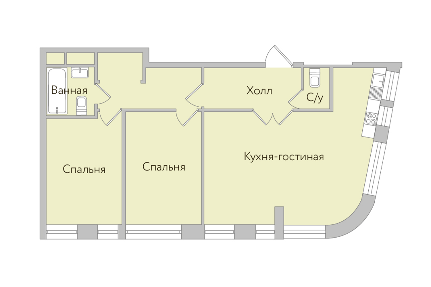 Планировки квартир в ЖК Ленинский 38 Москва