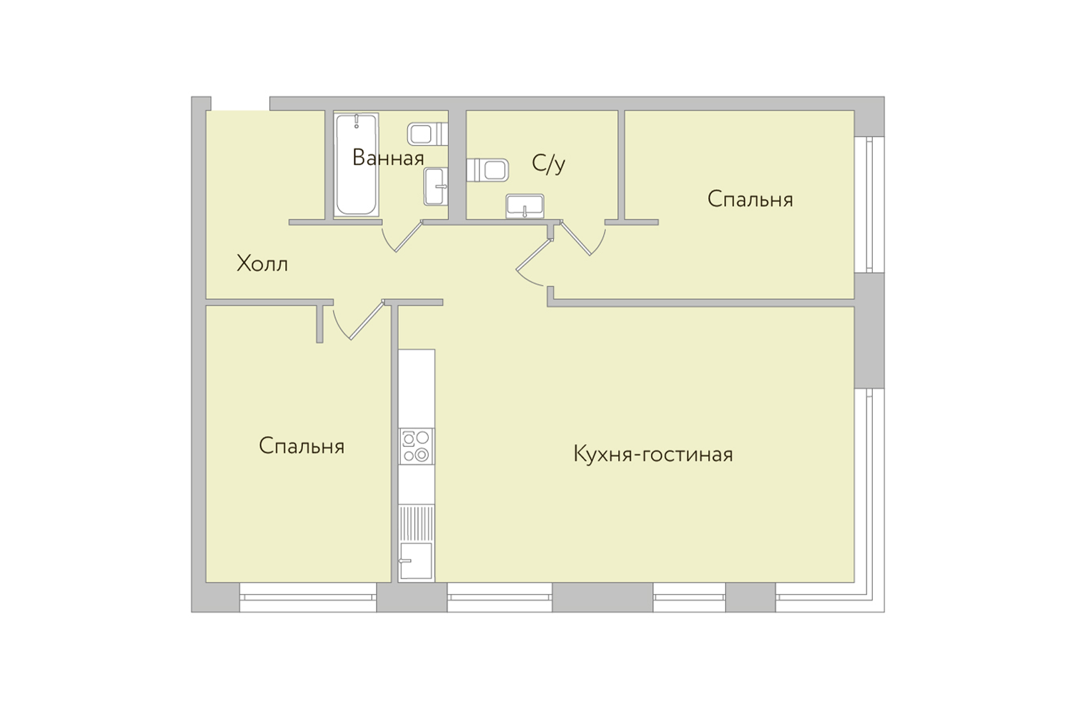 Планировки квартир в жилом комплексе Левел Павелецкая