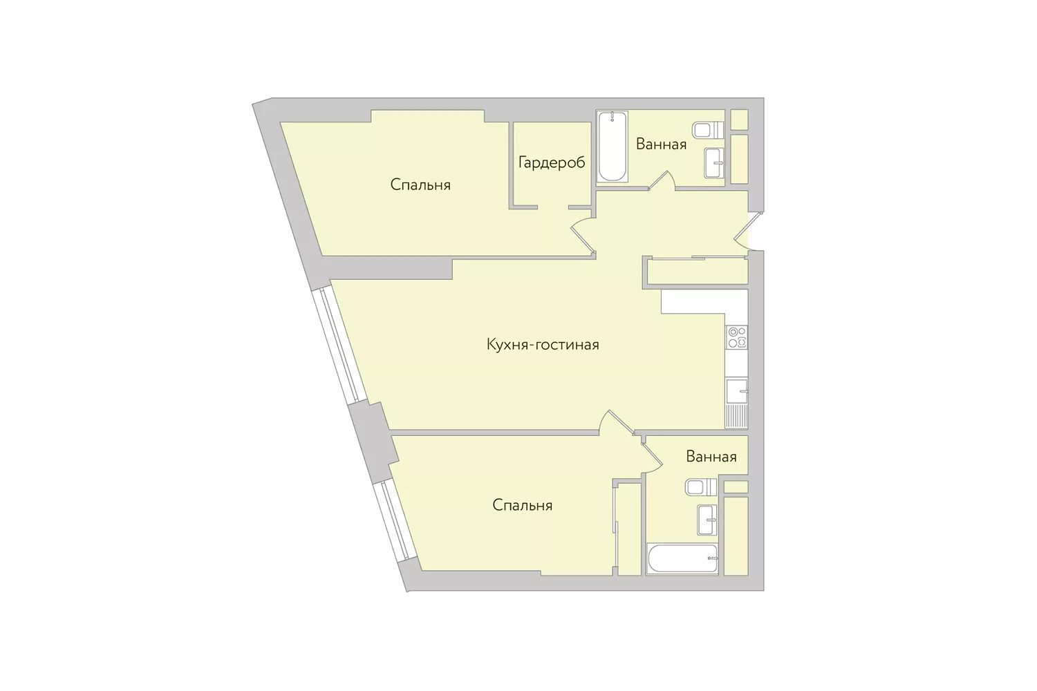 Планировки квартир в ЖК Триколор
